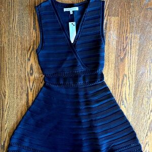 NWT navy Cupcakes and cashmere “GEMFITFLRDRS” dress